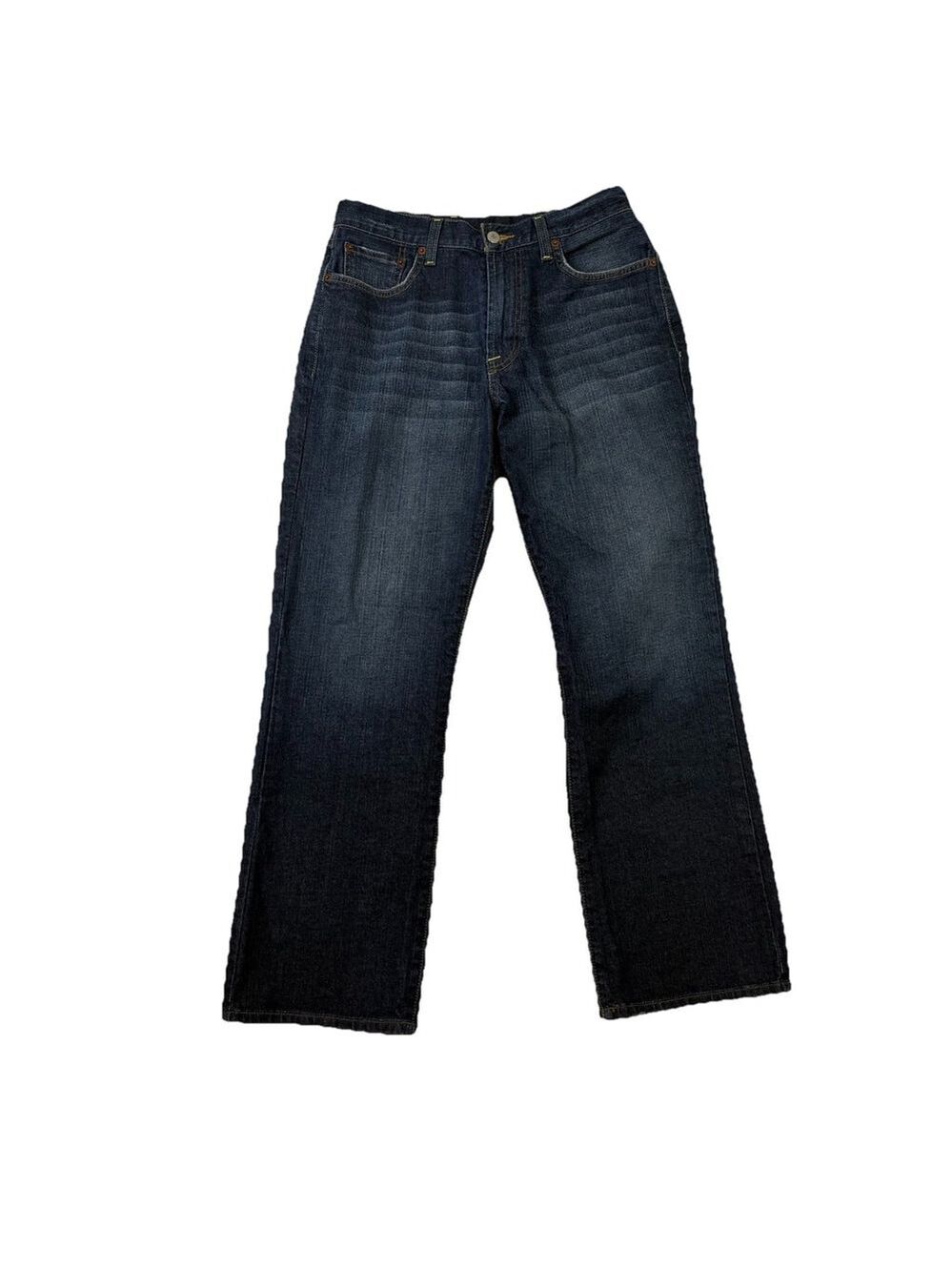 Lucky Brand Jeans Mens Classic Fit 30x 28 Blue Denim Straight Leg Short Inseam